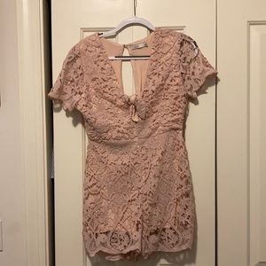 Light Pink Lacey Romper size L